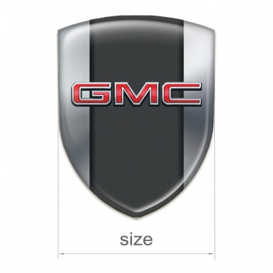 GMC Domed Emblem Silver with Graphite Panel Print 