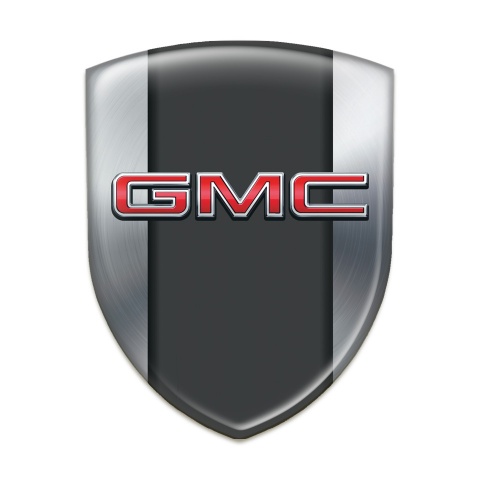 GMC Domed Emblem Silver with Graphite Panel Print 