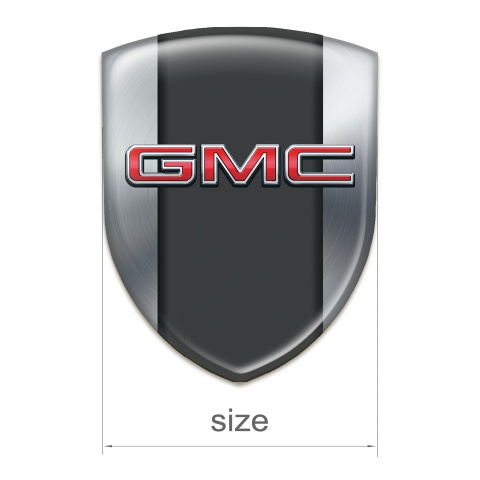 GMC Domed Emblem Silver with Graphite Panel Print 