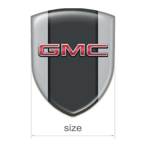 GMC Silicone Emble Grey with Graphite Panel Print 