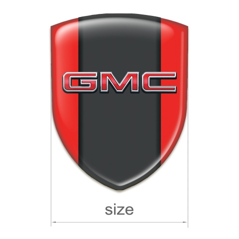 GMC Resin Sticker Premium Quality Red Print 