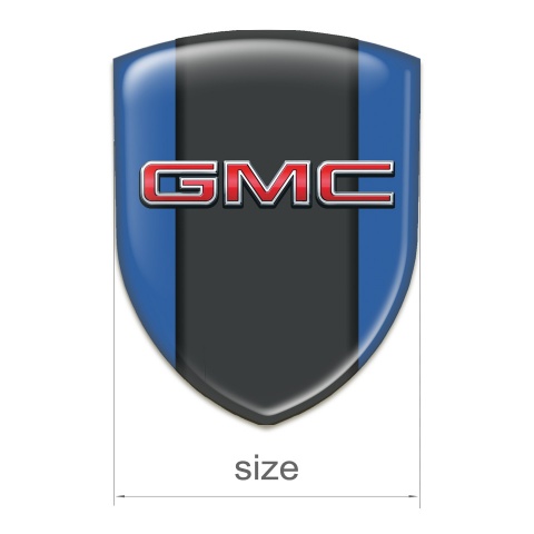 GMC 3D Gel Emblem High Quality Blue Print 
