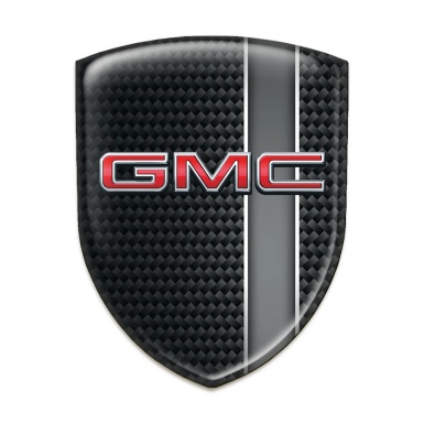 GMC Car Interior Badge Black with Grey Band Base and 3D Logo 