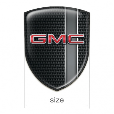 GMC Car Interior Badge Black with Grey Band Base and 3D Logo 