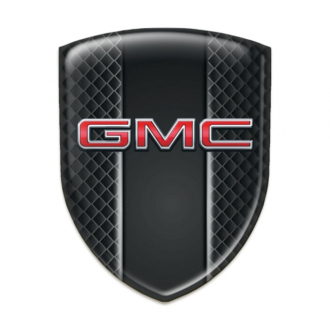 GMC Silicone Emblem Dark Grid Design with 3D LOgo 
