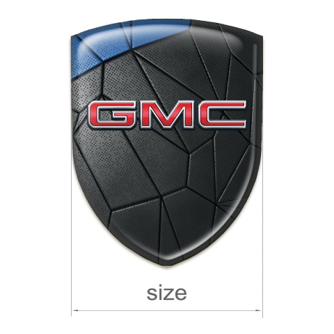 GMC Silicone Emblem Blue Black Cracked Asphalt Effect and 3D Logo 
