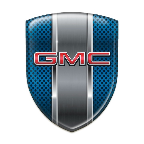 GMC Emblem Exterior Perforated Blue Metal Design 