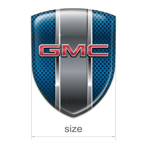 GMC Emblem Exterior Perforated Blue Metal Design 