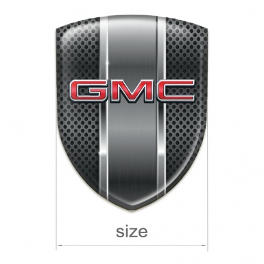 GMC Emblem Interior Perforated dark Metal Design and 3D Logo 
