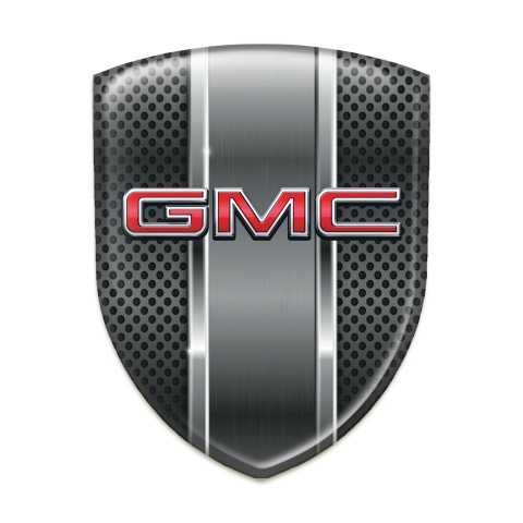 GMC Emblem Interior Perforated dark Metal Design and 3D Logo 