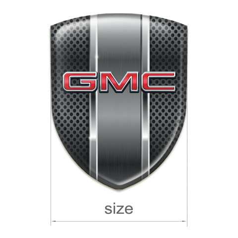 GMC Emblem Interior Perforated dark Metal Design and 3D Logo 
