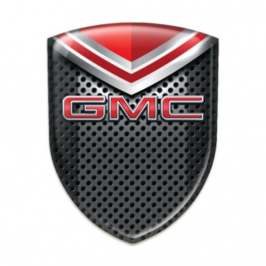 GMC Car Interior Badge Perforated background with Red Element Design 