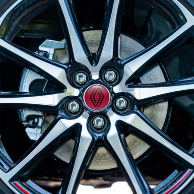 Renault Emblems for Wheel Caps Dark Red