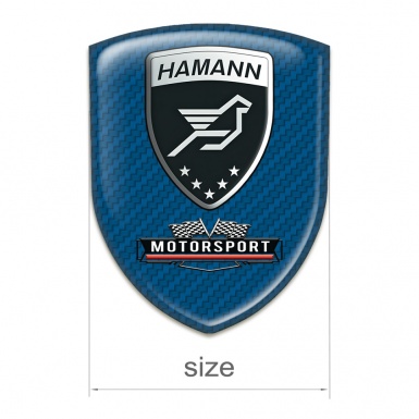 Hamann Emblem Badge Logo Navy Blue carbon Edition 