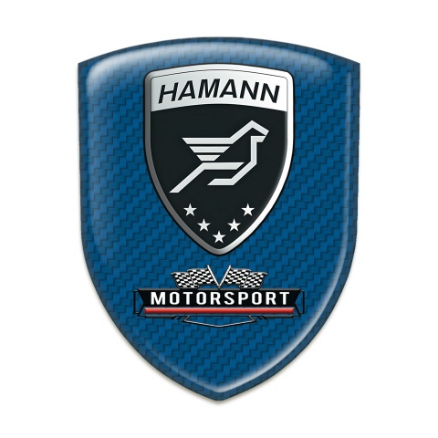 Hamann Emblem Badge Logo Navy Blue carbon Edition 