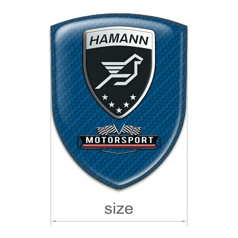 Hamann Emblem Badge Logo Navy Blue carbon Edition 