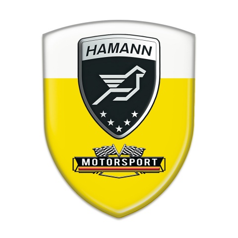 Hamann Self Adhesive Car logo Emblem Yellow White Edition 