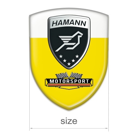 Hamann Self Adhesive Car logo Emblem Yellow White Edition 