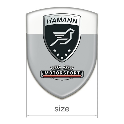 Hamann Car Interior Badge Grey White Edition 