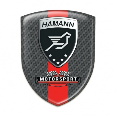 Hamann Resin Sticker dark Grey Carbon with Red Band Style 