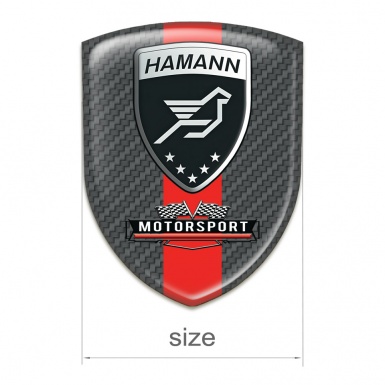 Hamann Resin Sticker dark Grey Carbon with Red Band Style 