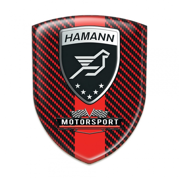 Hamann Car Accessories Badge  Red Carbon with Red band Style 