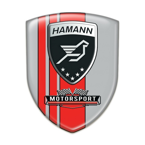 Hamann Silicone Badge Grey with Red Bands Style 