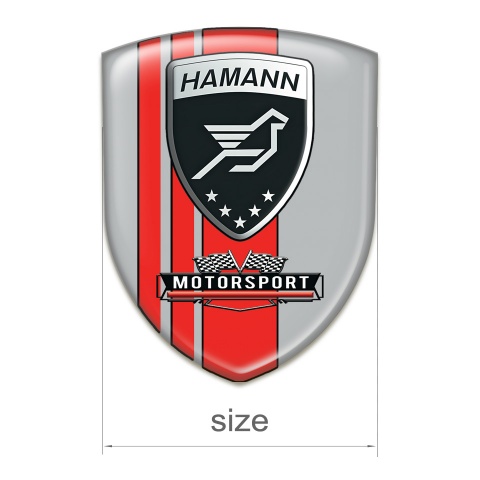 Hamann Silicone Badge Grey with Red Bands Style 
