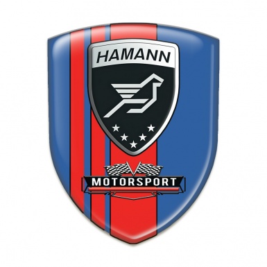 Hamann Auto Emblem Blue with Red Bands Style 
