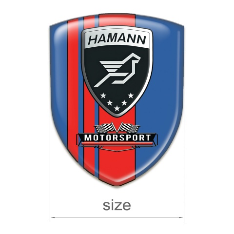 Hamann Auto Emblem Blue with Red Bands Style 