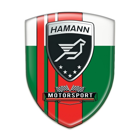 Hamann Tuning Emblem Green White with Red Bands Style 