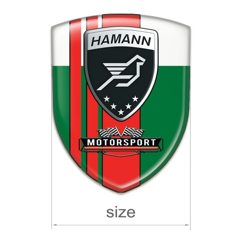 Hamann Tuning Emblem Green White with Red Bands Style 