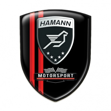 Hamann Emblem Exterior Black with Red Lines Design 
