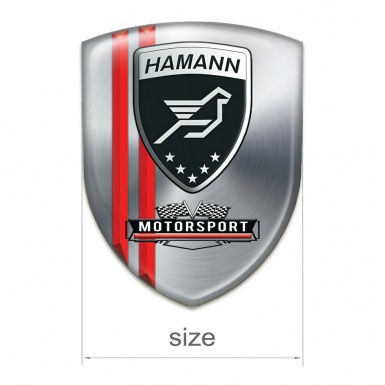 Hamann Emblem Interior Silver with Red Lines Motorsport Style 