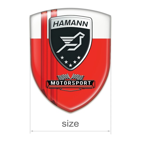 Hamann Silicone Badge Red White with Red Lines Print 