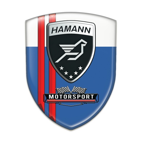 Hamann Silicone Shield Blue White with Red Lines Print 