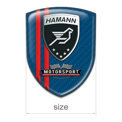 Hamann Tuning Emblem Navy Blue Carbon Red Lines Print 