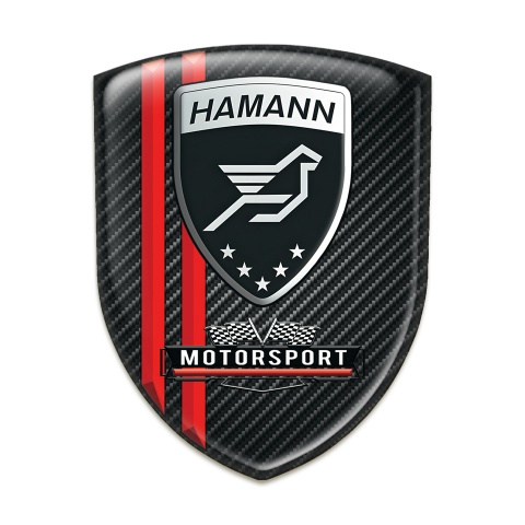 Hamann Domed Emblem Dark Carbo Red Lines Print 