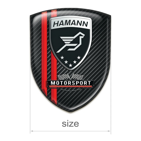 Hamann Domed Emblem Dark Carbo Red Lines Print 