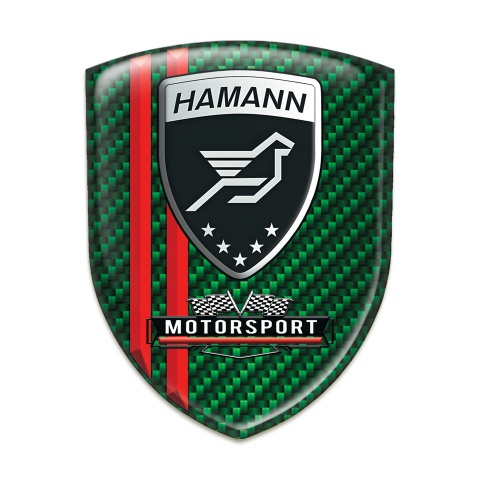 Hamann Silicone Emblem Green Carbon Red Lines Print 
