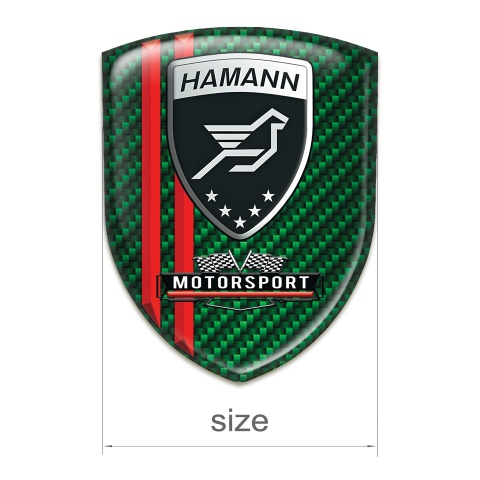 Hamann Silicone Emblem Green Carbon Red Lines Print 
