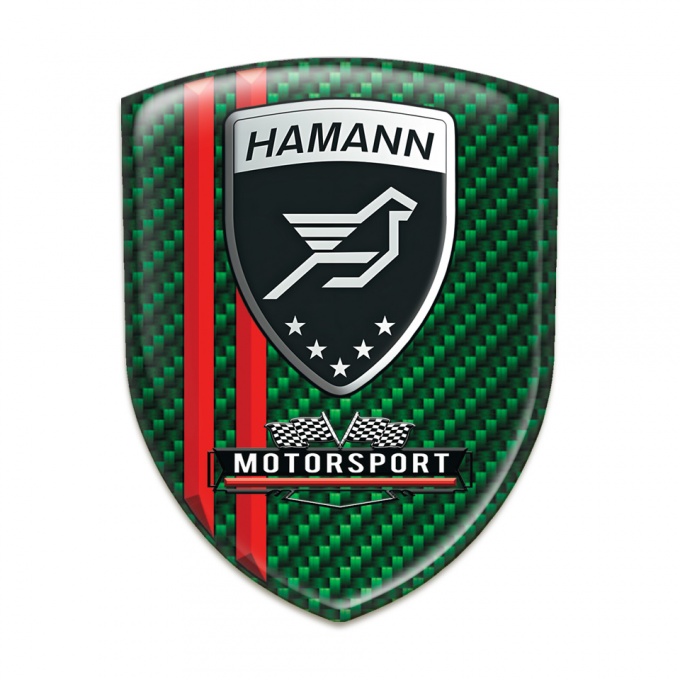 Hamann Silicone Emblem Green Carbon Red Lines Print 