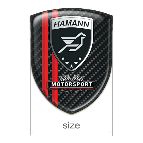 Hamann Resin Sticker Black Fibers with Red Lines Print 