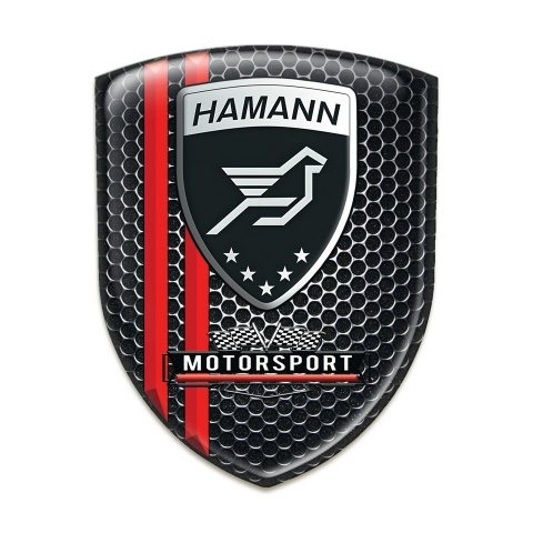 Hamann Emblem Exterior Perforated Steel Red Lines Print 