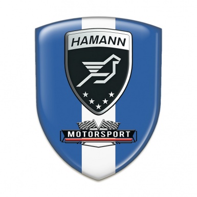 Hamann Car Interior Badge Blue with White Tape Print 