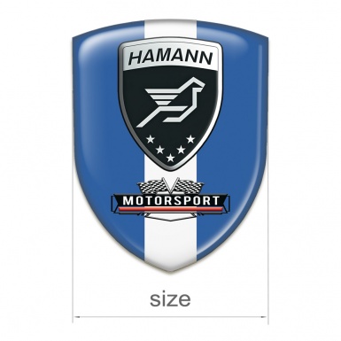 Hamann Car Interior Badge Blue with White Tape Print 