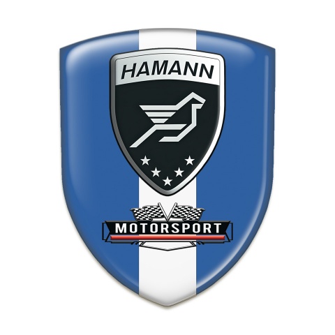 Hamann Car Interior Badge Blue with White Tape Print 