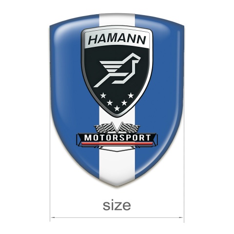 Hamann Car Interior Badge Blue with White Tape Print 