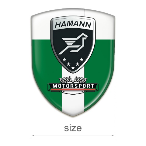 Hamann Silicone Badge Green White with White Tape 