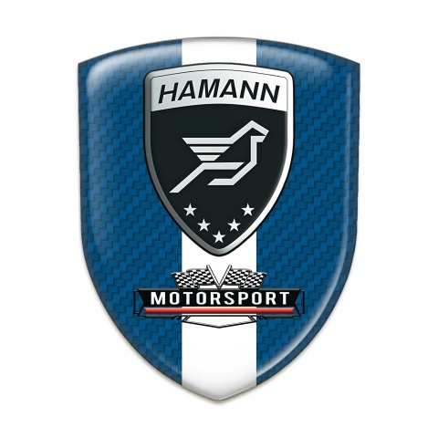 Hamann Tuning Emblem Navy Blue Carbon with White Tape 